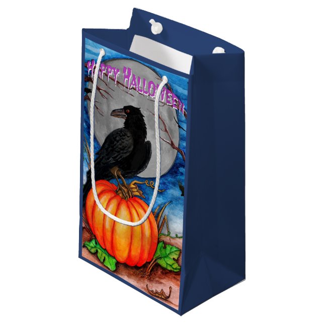 Le Corbeau Joyeux Sac Cadeau Halloween (Devant Angle)