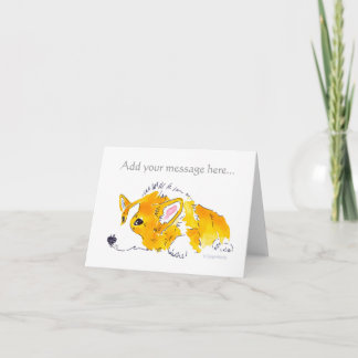 Le corgi de souhait carte