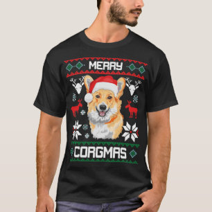 Le corgi poursuit le joyeux cadeau de T-shirt de