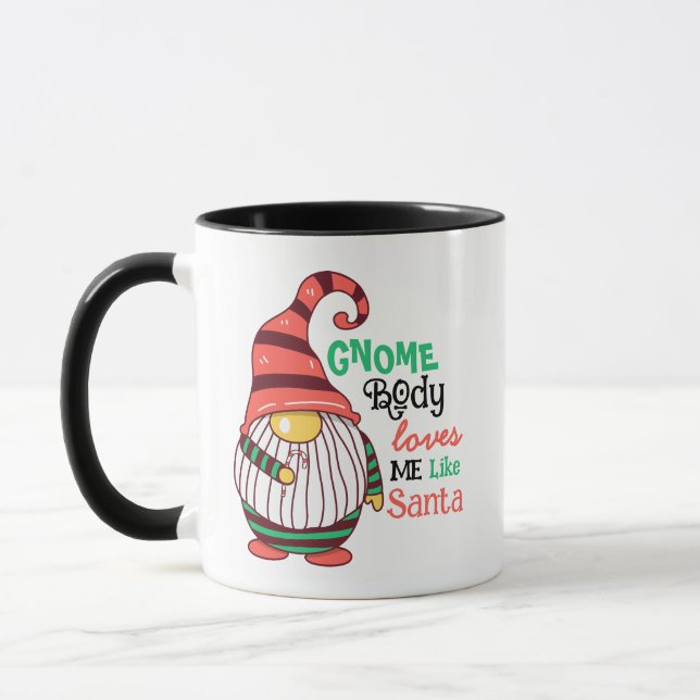 Le Corps Gnome M'Aime Comme Père Noël Cute Mug (Gauche)