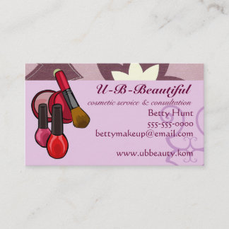 Le cosmétique entretient le carte de visite