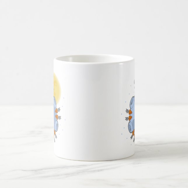 Le côté en noir de la tasse de lune (Centre)