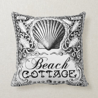le cottage de plage avec la mer écosse le coussin