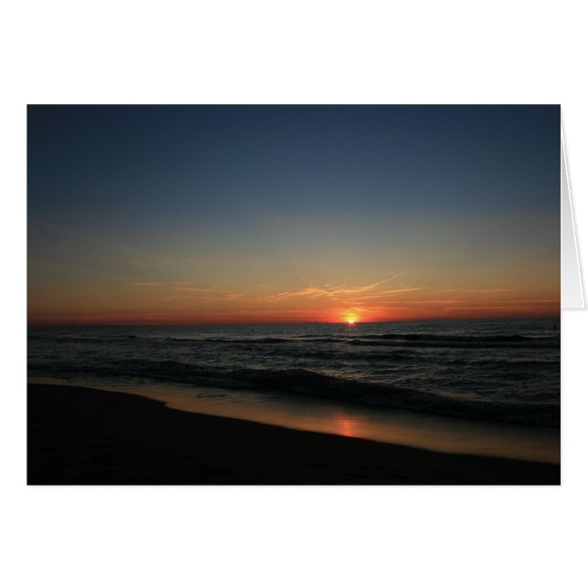 Le coucher du soleil du lac Michigan (Devant horizontal)