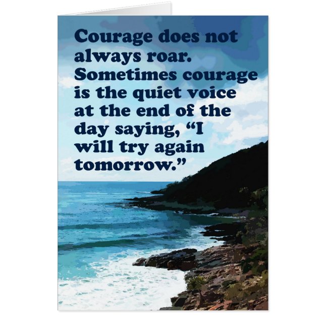 Le Courage N'Est Pas Toujours Une Carte Vierge Roa (Devant)