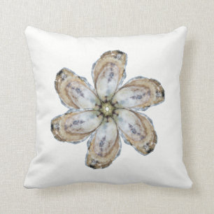 Le coussin blanc de fleur d'huître - concevez A