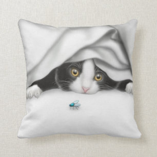 Le coussin de chaton de chasseur d'insecte