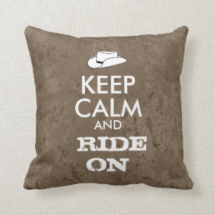 Le coussin de cowboy gardent le calme et montent
