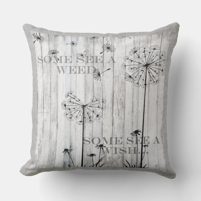 Le Coussin De Patio Dandelion Souhaite Une Citatio (Recto)