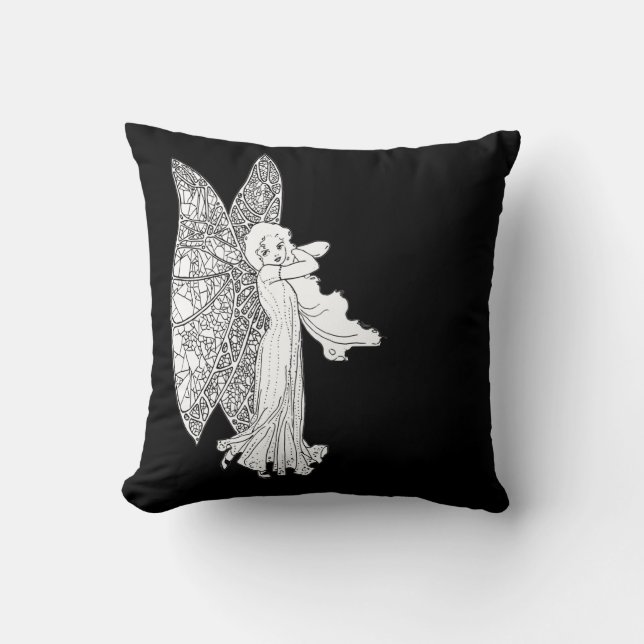 le coussin féerique vintage d'ange repose le blanc (Recto)