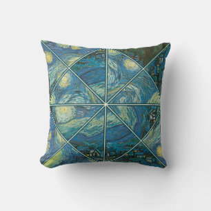 Le Coussin Kaleidoscope de la nuit étoilée de Van