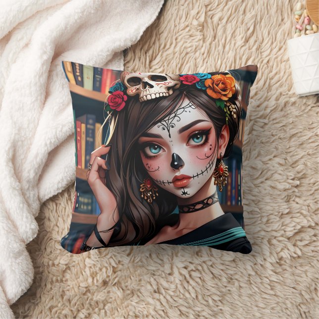 Le Coussin Kawaii Anime Skull Girl 01 (Couverture)