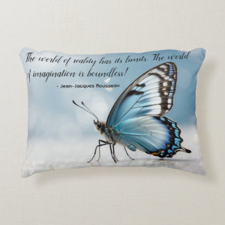Le Coussin papillon bleu