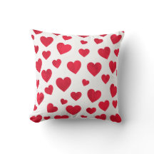 Le coussin rouge et blanc de Saint-Valentin avec