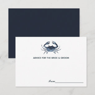 Le Crabe Bleu   Cartes de conseils de mariage