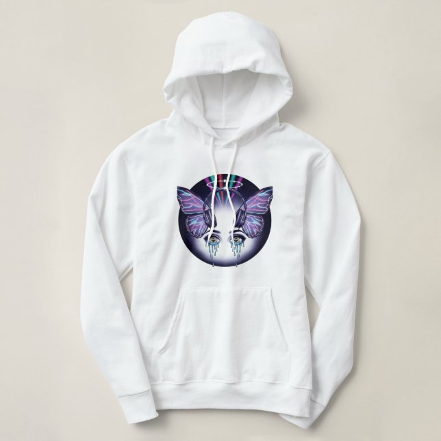 Le crâne Vaporwave bat Sweat - shirt à capuche 💀  (Design devant)