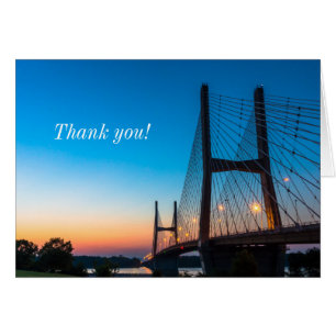 Le crépuscule du Carte pour notes Merci du pont Bi