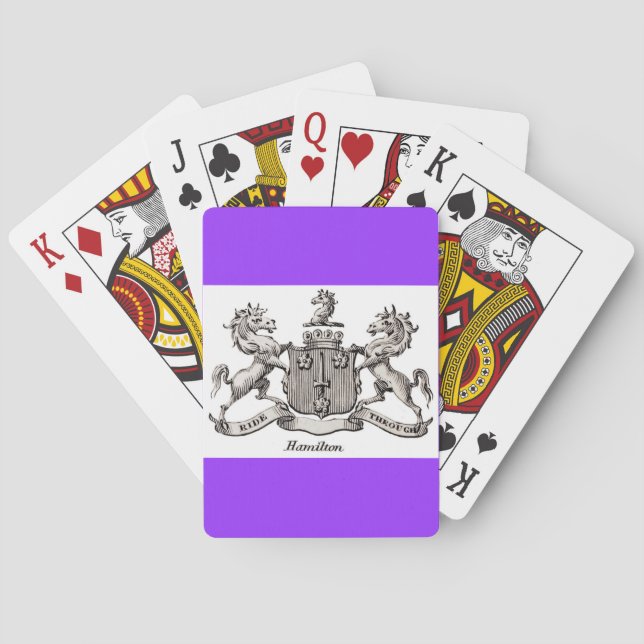 LE CREST DE FAMILLE DE HAMILTON - CARTES DE JEU (dos)