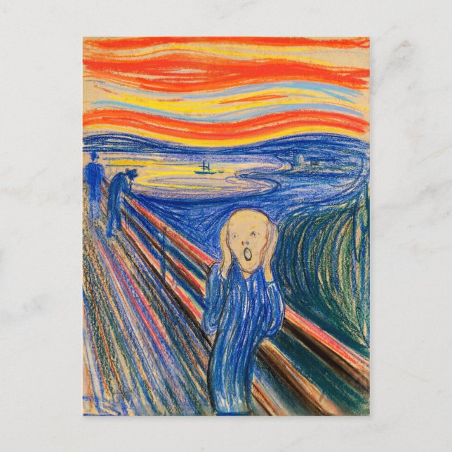 Le Cri d'Edvard Munch (pastel) Carte postale (Devant)
