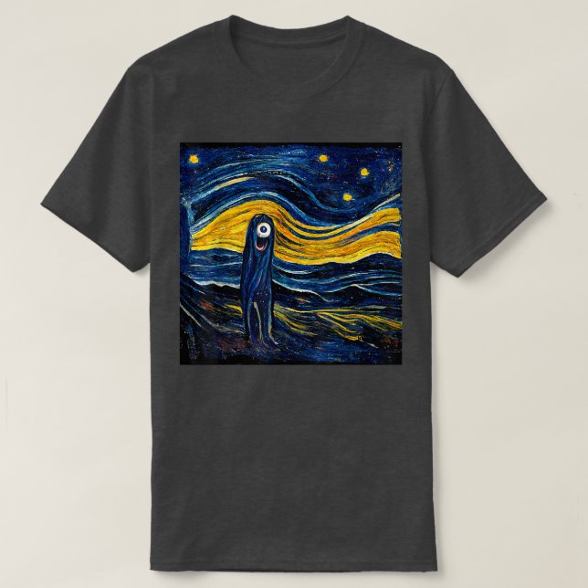 Le cri Starry Night T-Shirt Copie (Design devant)