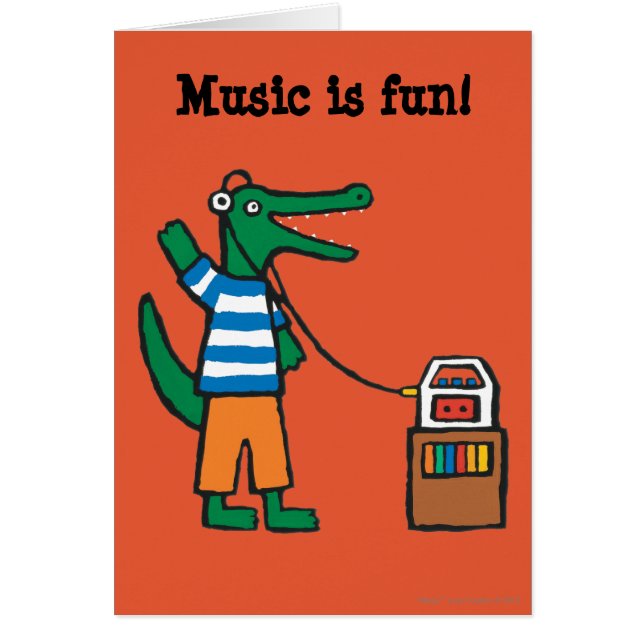 Le crocodile frais écoute la musique (Devant)