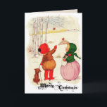 Le cru mignon badine la carte de Noël<br><div class="desc">Joyeux Noël ! Rendez vos vacances spéciales avec de vieilles cartes de Noël de mode. Joyeuses Fêtes vintage. Cartes de Noël vintages d'une ère allée par, affectueusement reconstitué. Des cartes de Noël victoriennes adorables ont été toujours données à la famille et aux amis. Même où il n'y avait pas beaucoup...</div>