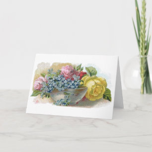 Le cru m'oublient pas carte de voeux de roses