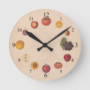 Le cru porte des fruits horloge murale
