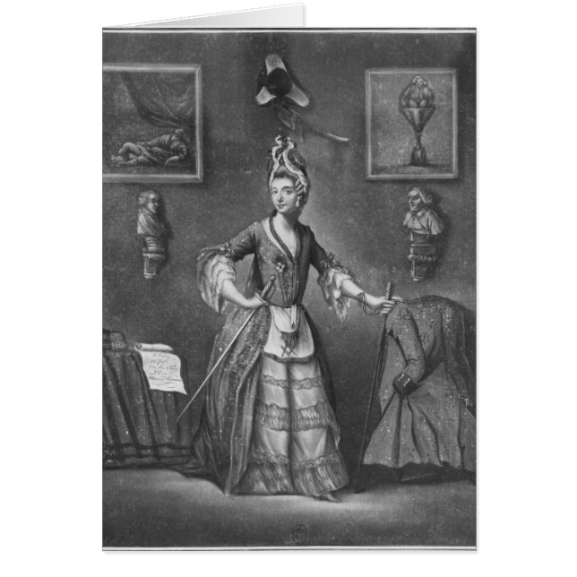 Le d'Eon de chevalier, habillé en tant que femme (Devant)