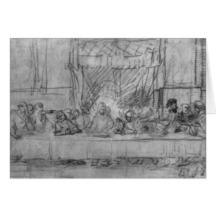 Le dernier dîner, après fresque par Leonardo DA