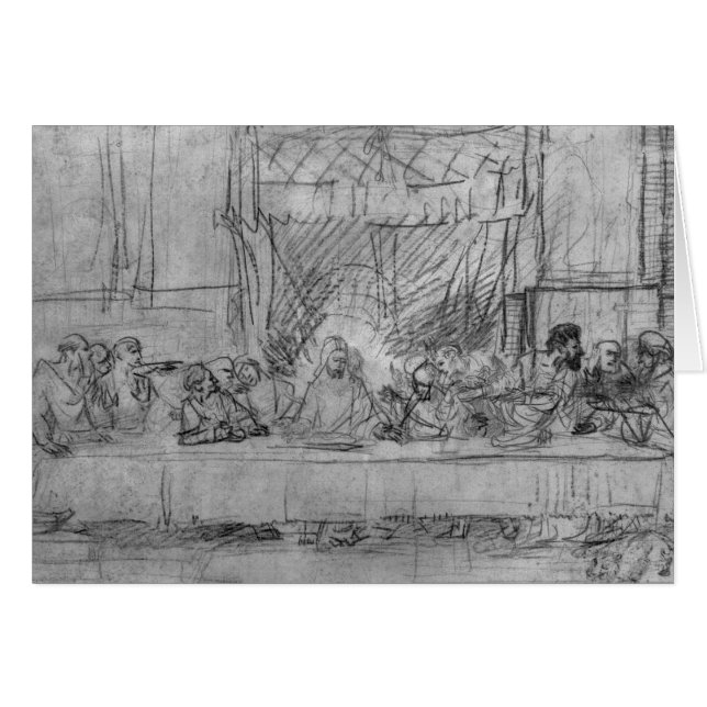 Le dernier dîner, après fresque par Leonardo DA (Devant horizontal)