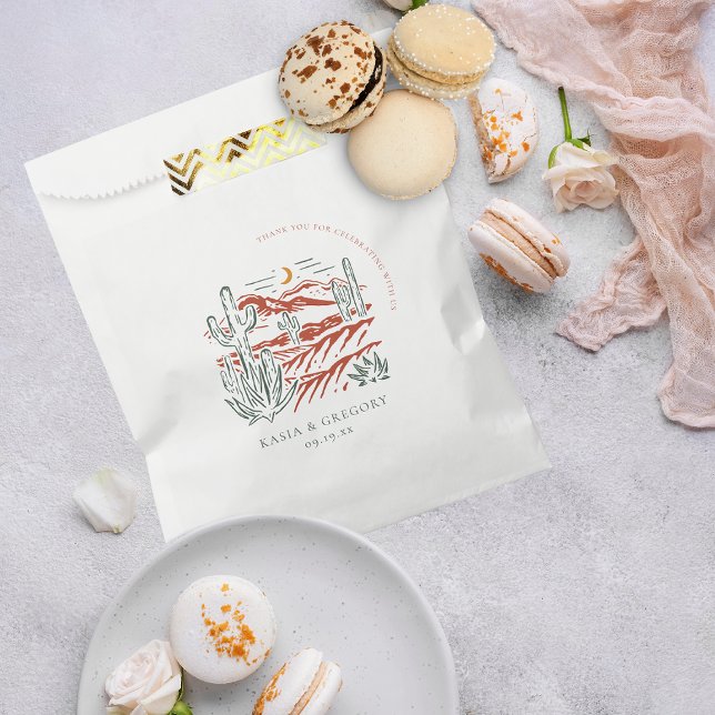 Le désert de Boho Cactus | Sacs de faveur de maria (Créateur téléchargé)