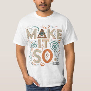 Le design du t-shirt comporte l'expression "Make I