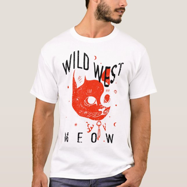 Le design du T-shirt est Meow (Devant)