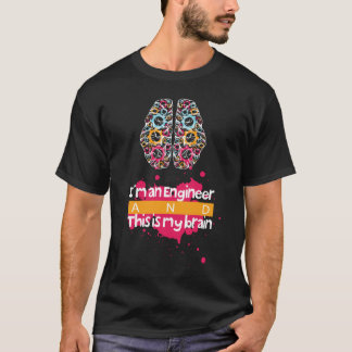 Le design T-Shirt du cerveau d'un ingénieur cool