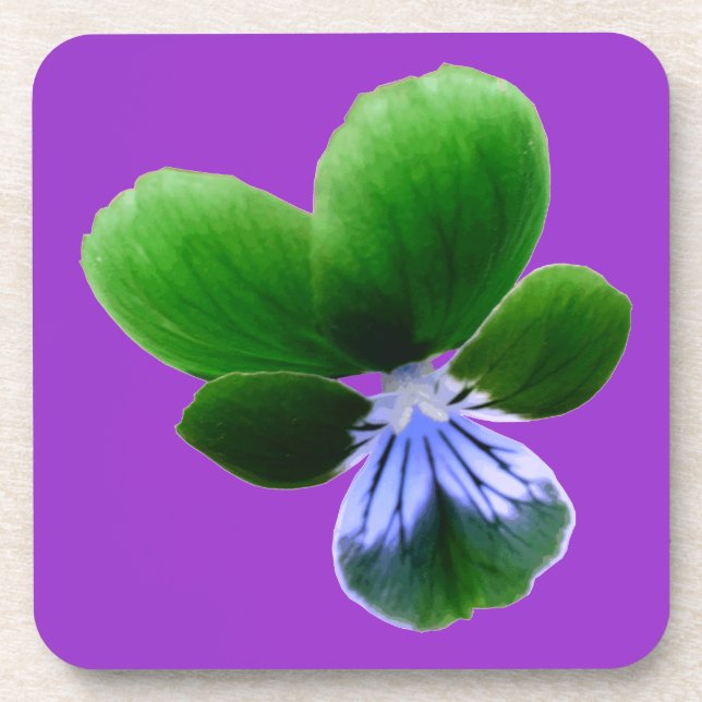 Le Dessous de verre de liège de Pansy Vert (Devant)