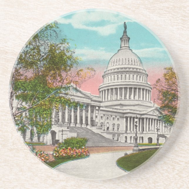 Le Dessous de verre Vintage du Capitole américain (Devant)