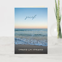 Le deuil arrive dans les vagues carte d'anniversai