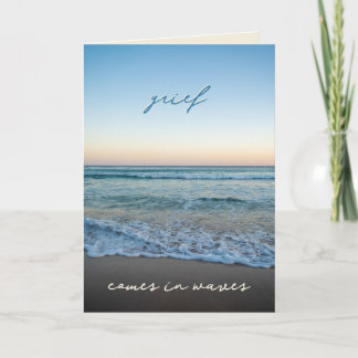 Le deuil arrive dans les vagues carte d'anniversai