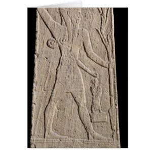 Le dieu de la tempête Baal avec un tonnerre