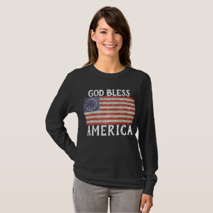 Le dieu du drapeau Betsy Ross bénisse le t-shirt 