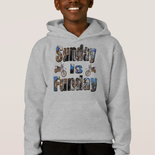 Le Dimanche Est Le Funday Motorbike Photo Logo,