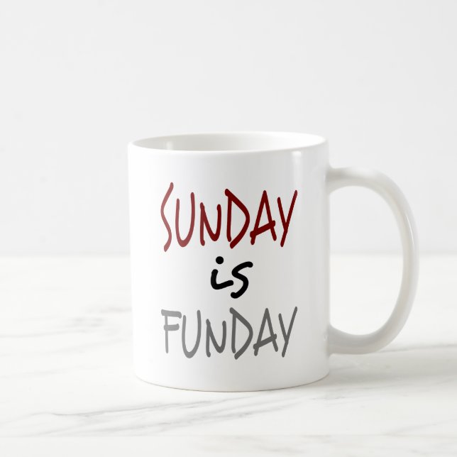 Le Dimanche Est Le Funday Mug (Droite)