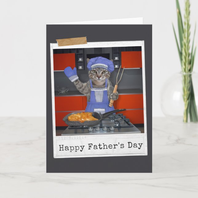 Le dîner est prêt ! Carte Joyeuse fête des pères (Devant)