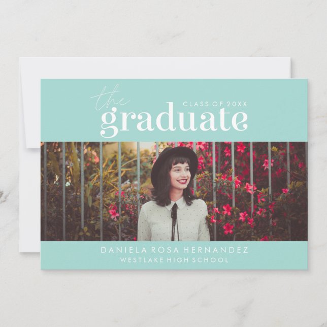 LE DIPLÔME | INVITATION DE DIPLÔME PHOTO (Devant)