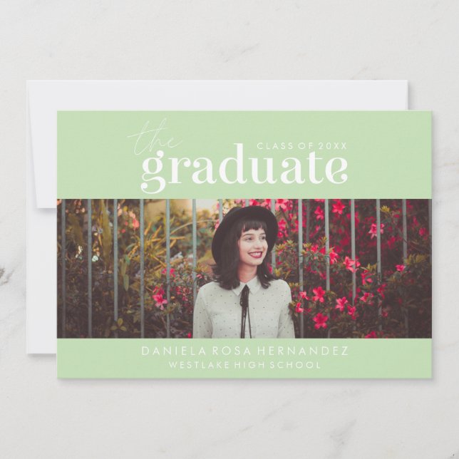 LE DIPLÔME | INVITATION DE DIPLÔME PHOTO (Devant)