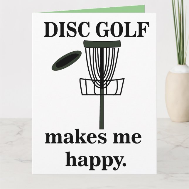 Le Disc Golf Me Rend Heureux Carte De Vœux Disc Go (Devant)