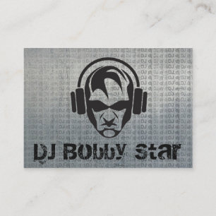 Le DJ frais font face au logo sur le carte de