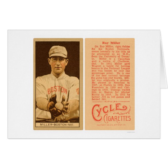 Le Doc. Miller Boston brave le base-ball 1912 (Devant horizontal)
