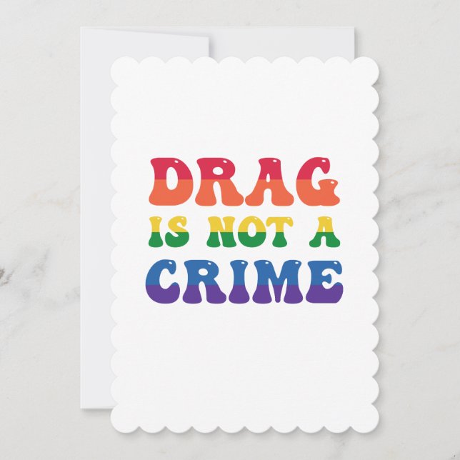 Le Drag N'Est Pas Une Carte De Voeux Plat Crime (Devant)